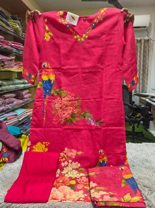 Vibe Lenin Printed Hand Work Set