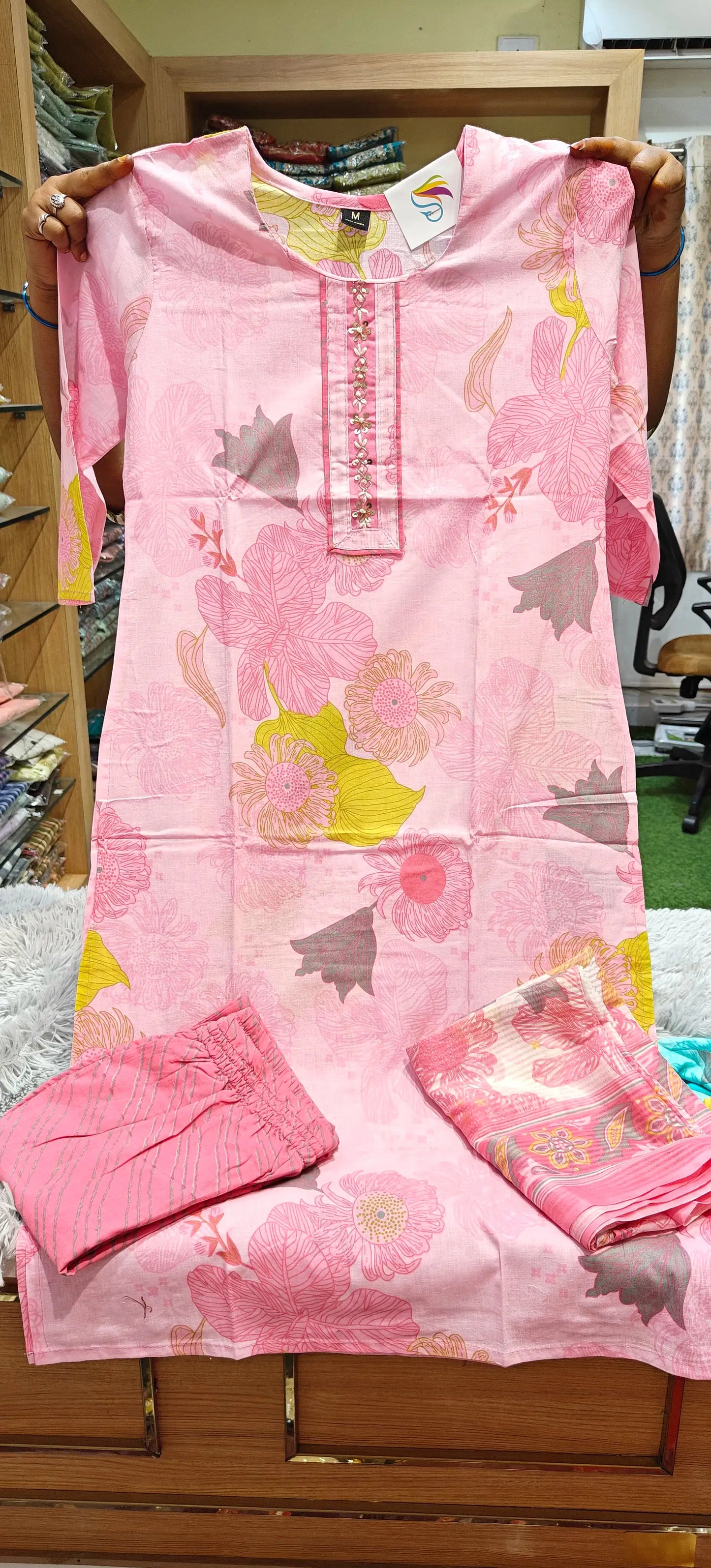 Ice Cream Chart Pure Cotton Kurti Set