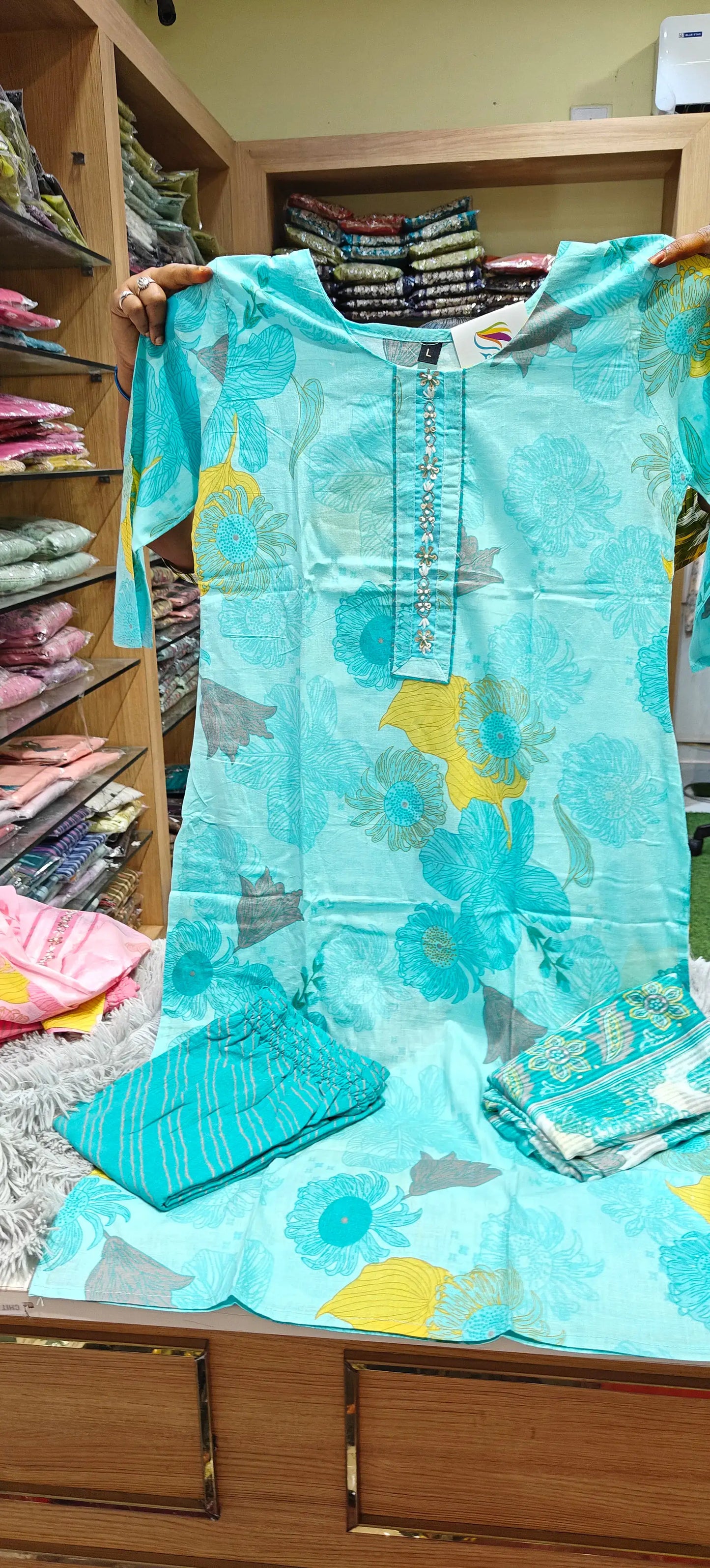 Ice Cream Chart Pure Cotton Kurti Set